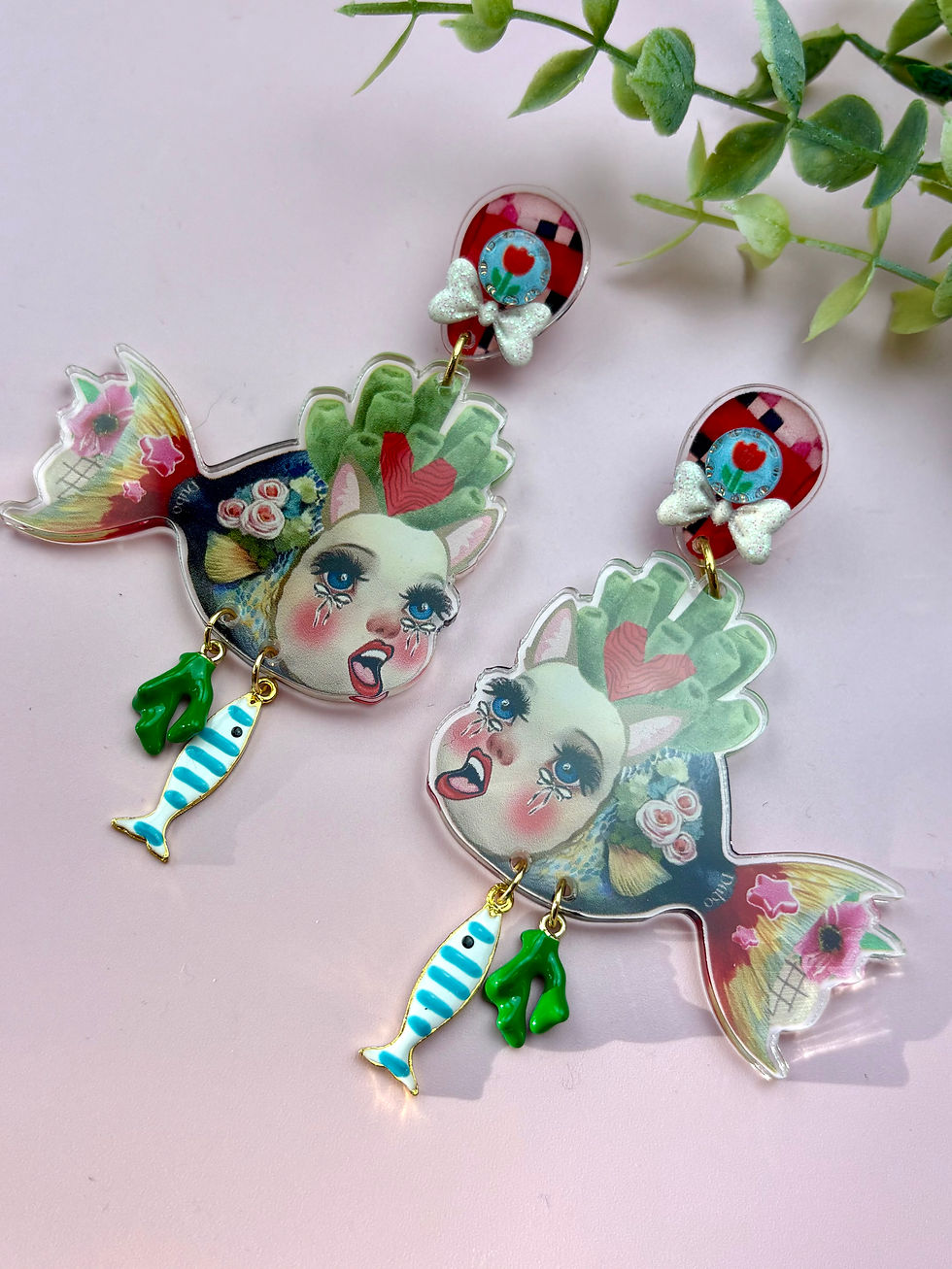 Miniature : Tu disais ? – Boucles d’oreilles Mini Fairy Kitsch Bohème – Bijou Léger Statemen