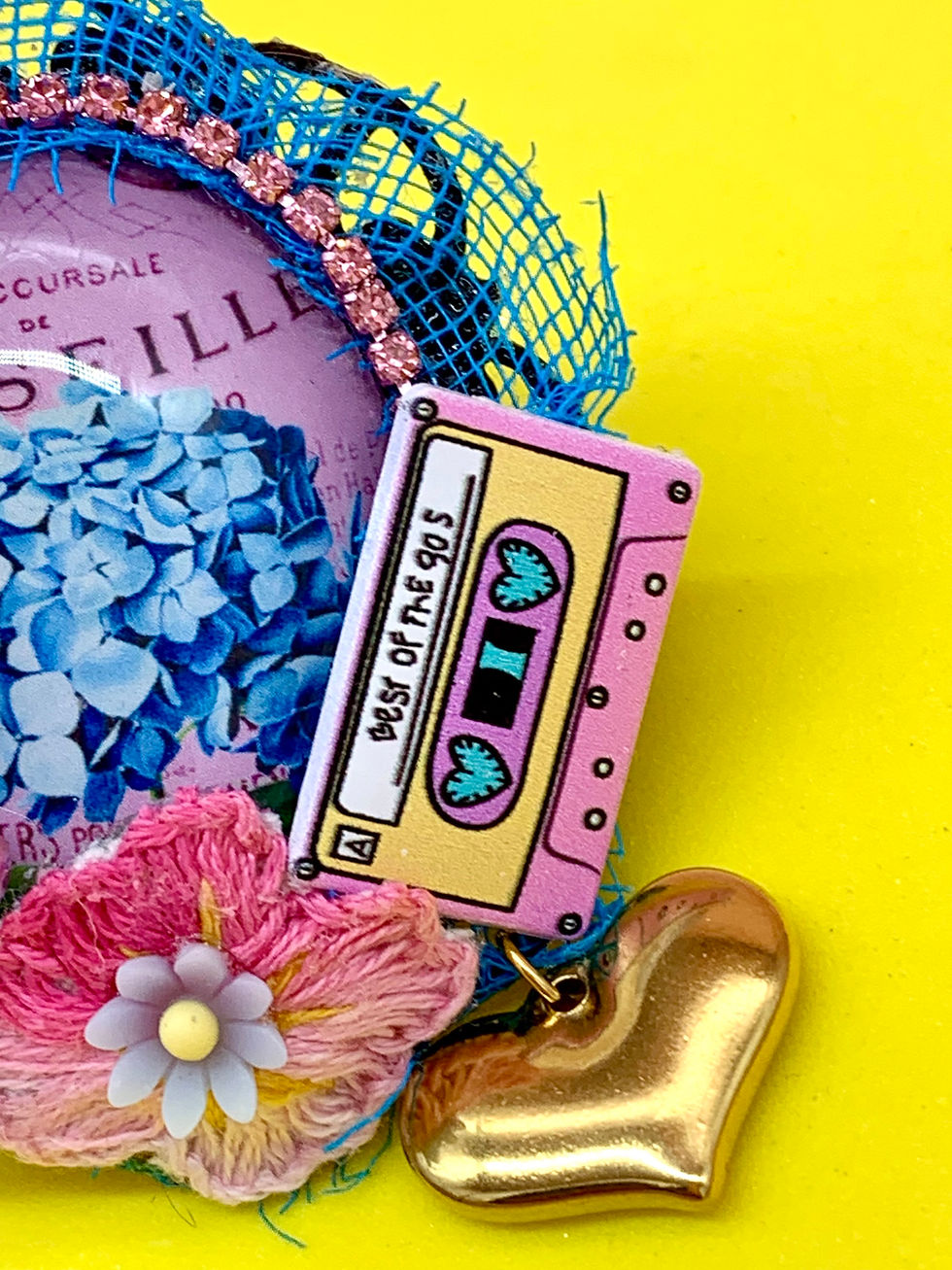 Miniature : Bagouse collection « les éblouissantes » kitsch « Fleur bleue »