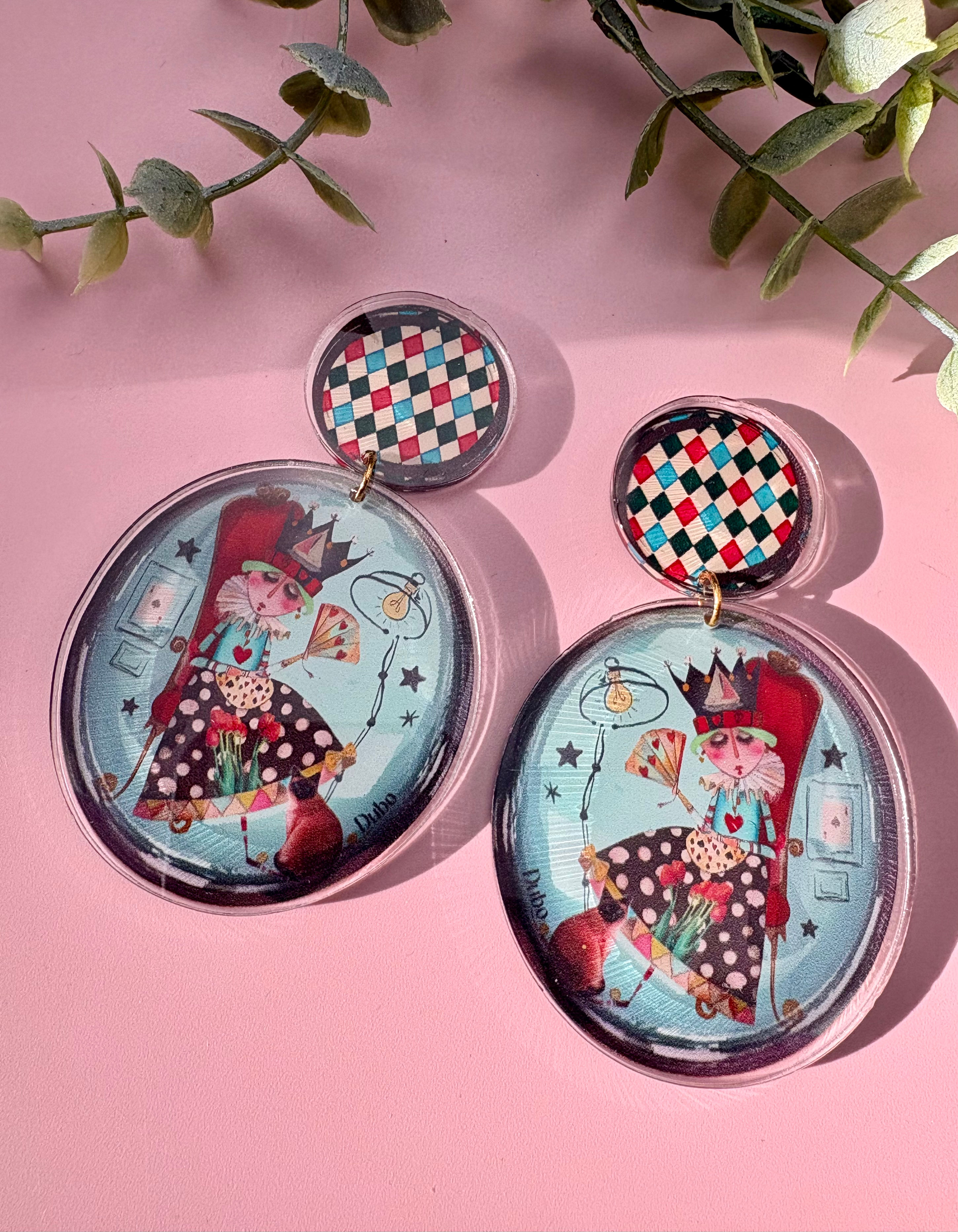 Boucles d’oreilles Queen of my own Circus – Fairy Kitsch rétro