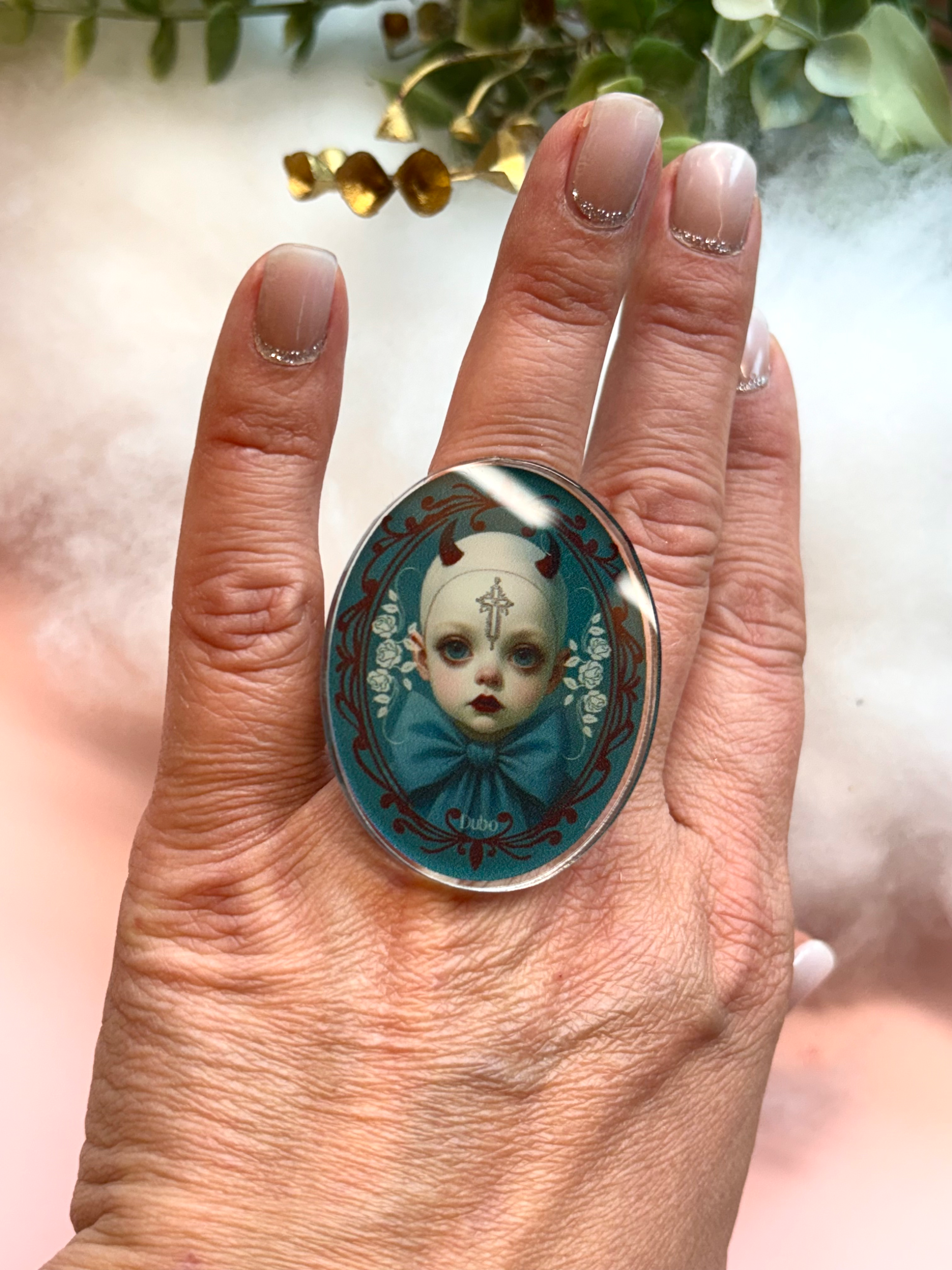 Bagouse acrylique ajustable Church Hell gothique kitsch faeric