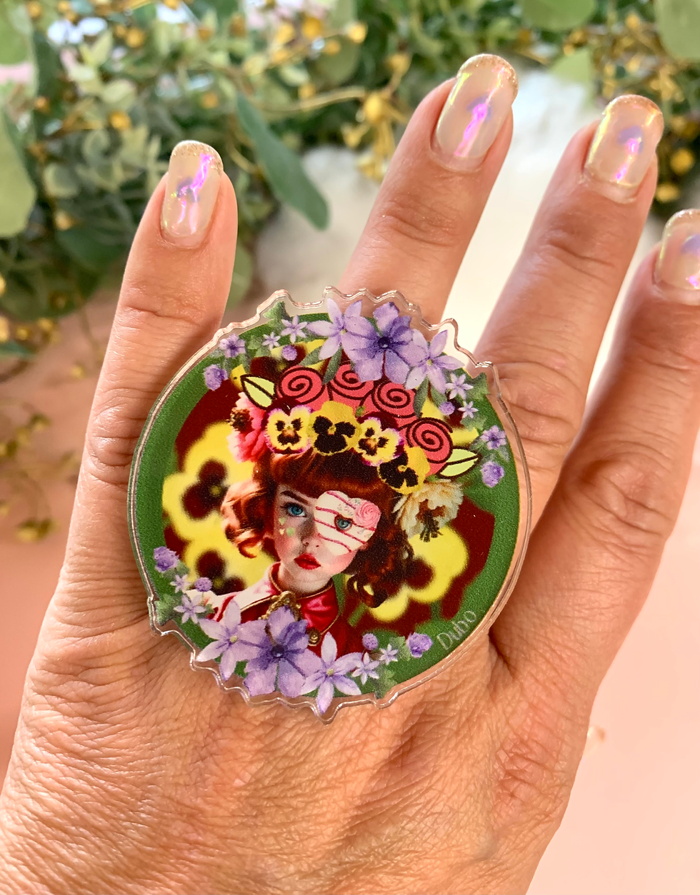 Miniature : Bagouse Flora Obscura XL – féerique kitsch florale en acrylique