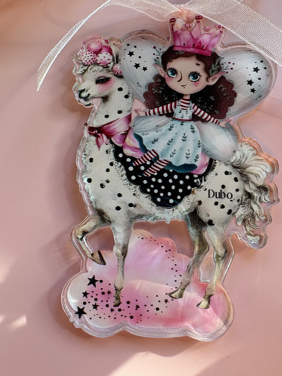 Miniature : 🎀 Pink Parade – Pampille décorative glossy acrylique 10 cm – Édition limitée 