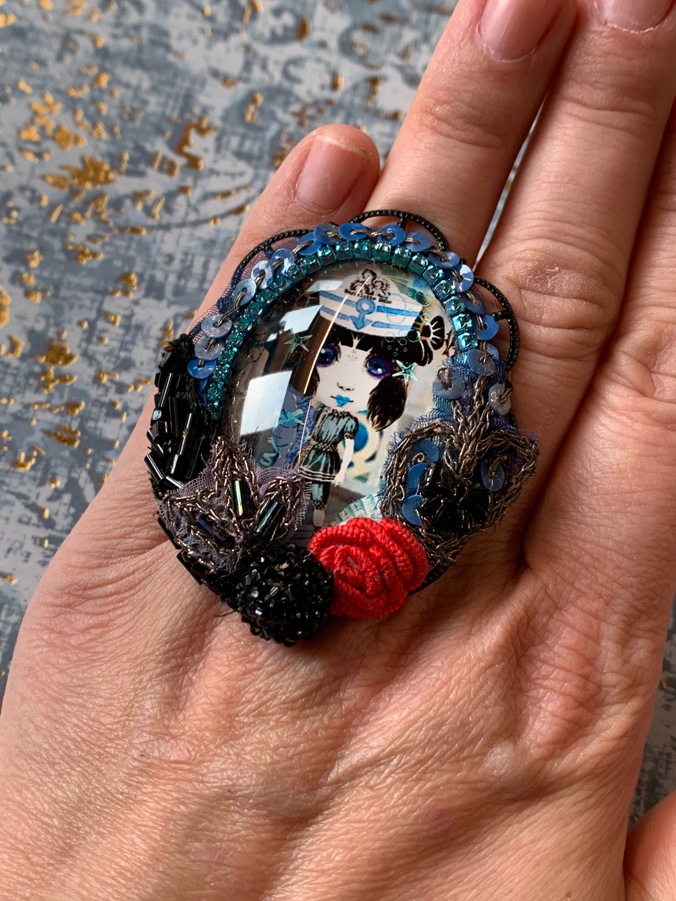 Bagouse ajustable « la Marinière à l’hippocampe »