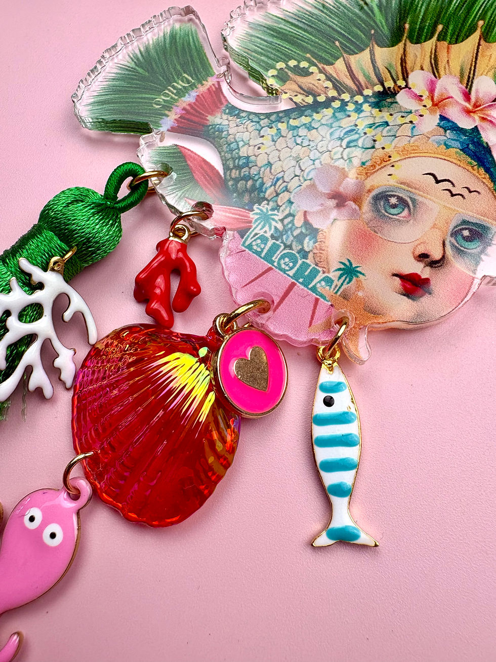 Miniature : Broche Aloha – Bijou Fairy Kitsch Bohème Tropical Statement