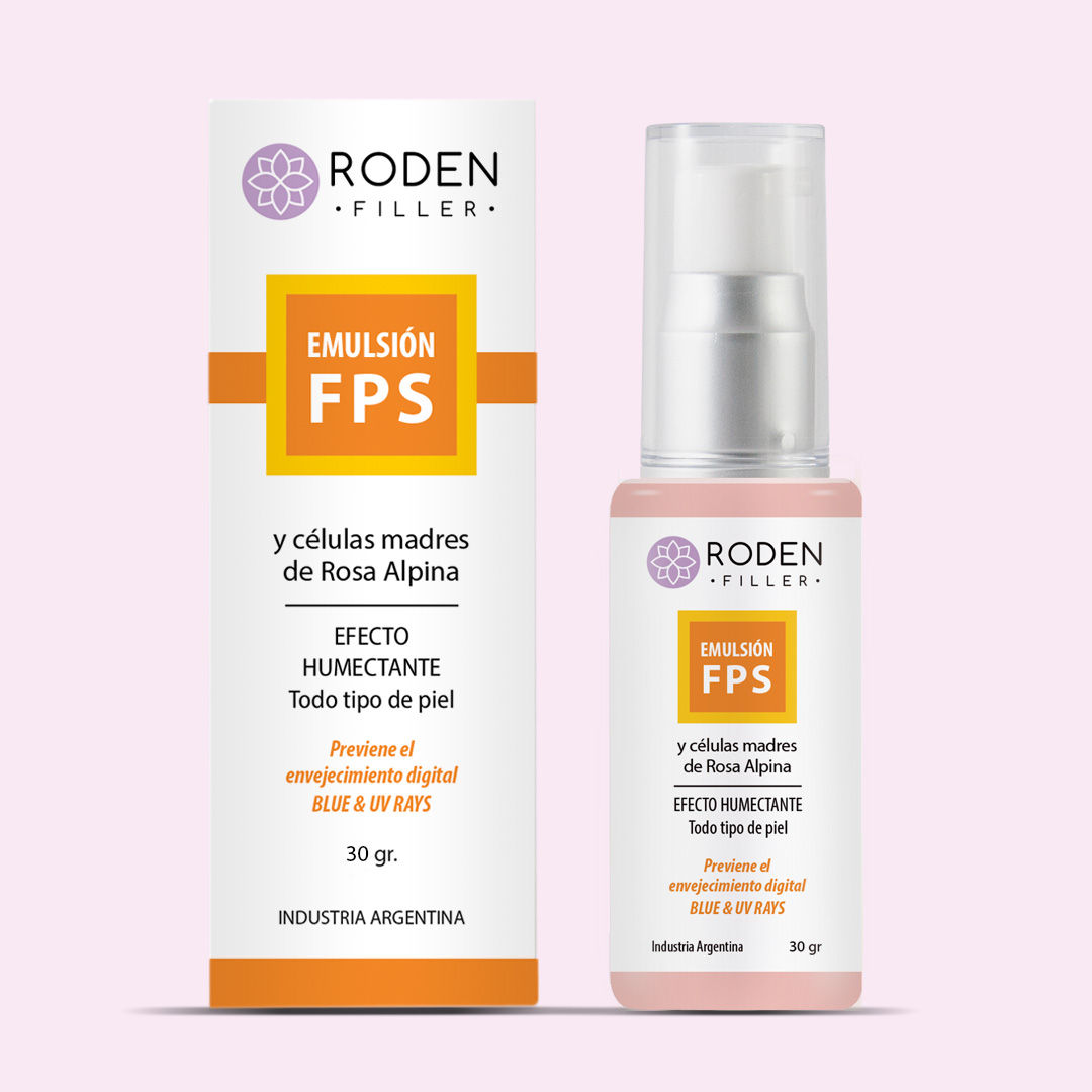 Emulsión con FPS con Color y Células Madres