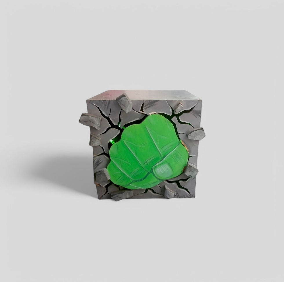 Cubo Personalizado Temático LED - Hulk (Vingadores) - 20 cm Compr