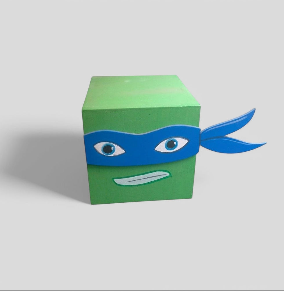 Cubo Personalizado Temático - Leonardo (As Tartarugas Ninja)