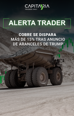 Cobre se dispara más de 15% tras anuncio de aranceles de Trump Cobre se dispara más de 15% tras anuncio de aranceles de Trump