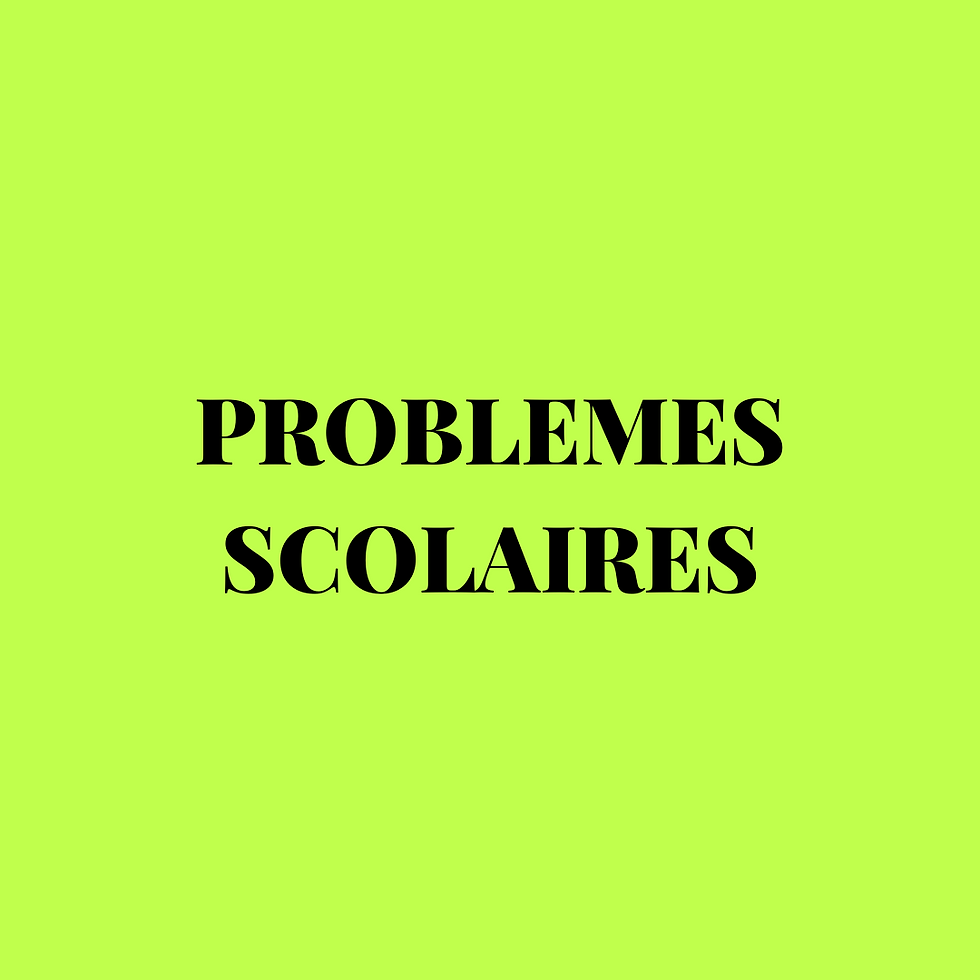 problèmes scolaires