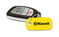 Kiewit branded ReturnMe key tag on keys