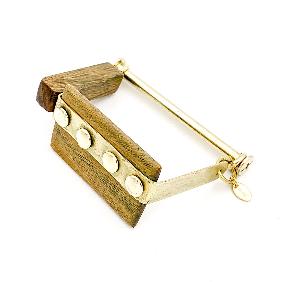SinniS wood and brass bracelet