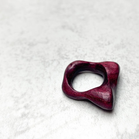 Purple heart wood ring shop