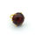 Thumbnail: Round wood 18k gold plated ring