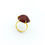 Thumbnail: Round wood 18k gold plated ring