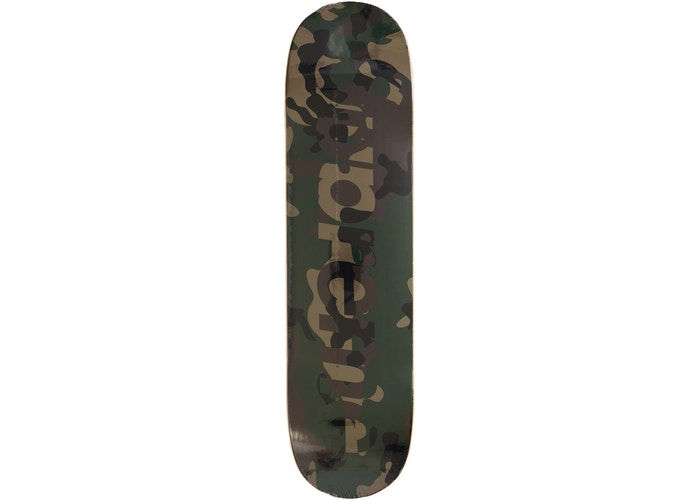 Supreme Camo Logo Skateboard Deck -Woodland Camo
