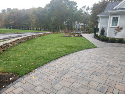 driveway made with pavers hardscaping 