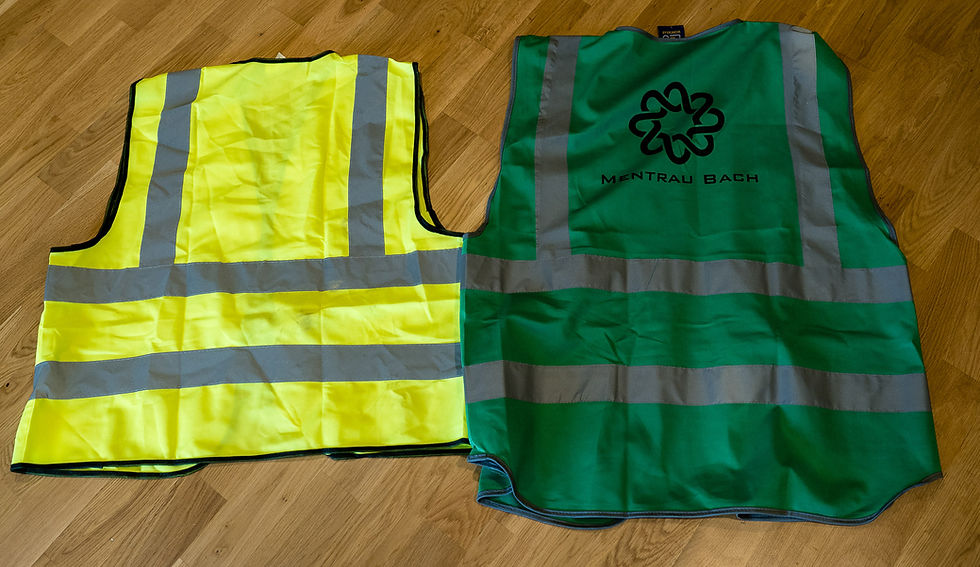 Hi Viz vest, and Easy to Identify branded vest