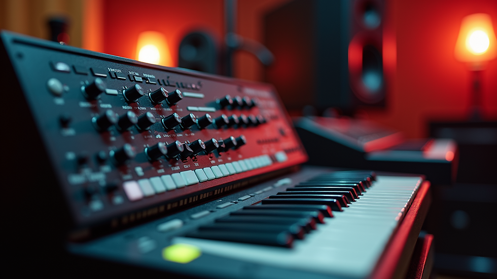 Close-up view of recording equipment used at Matrice Studio D