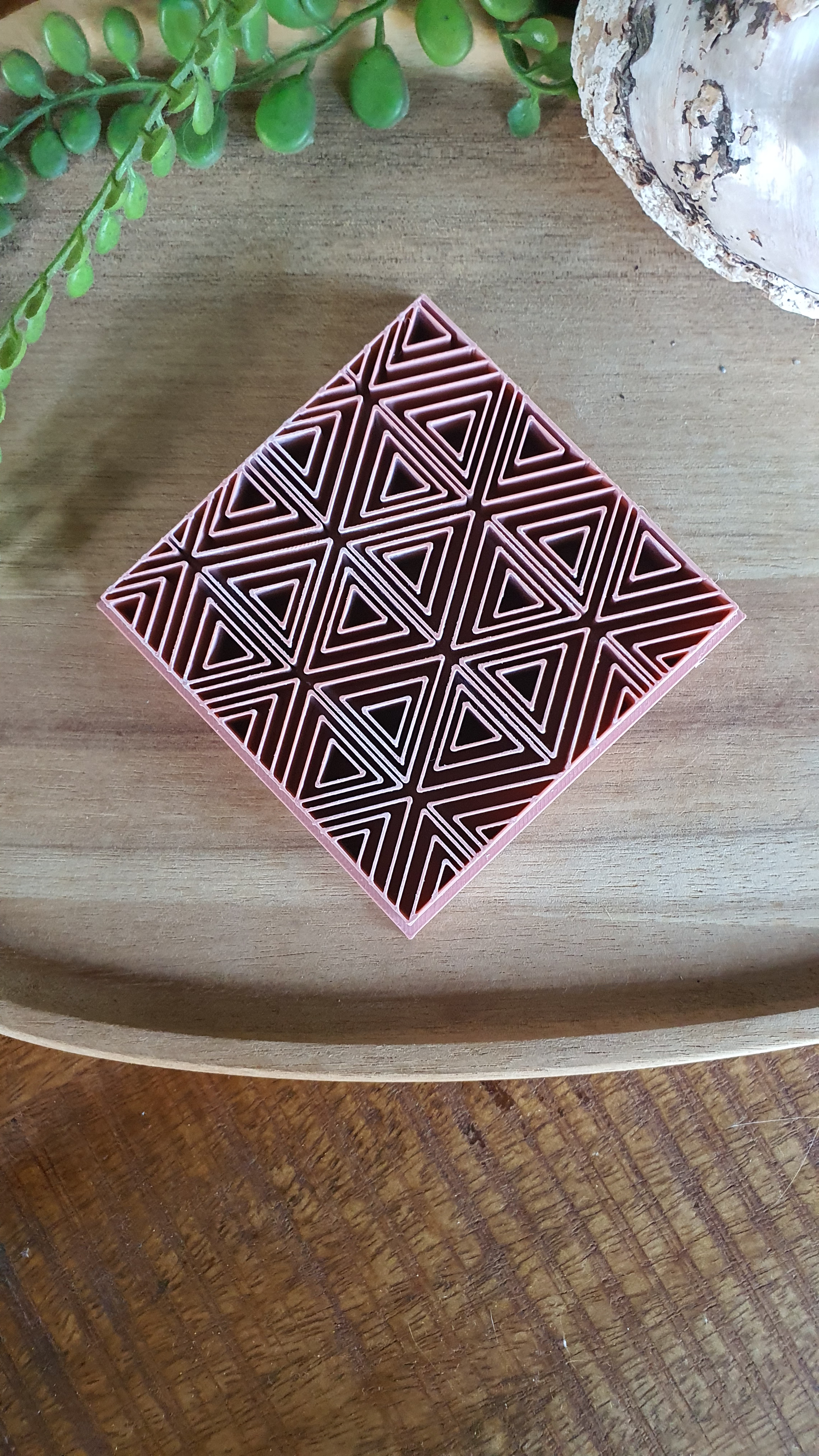 Press Pattern Polym Clay Stamp - Triangles