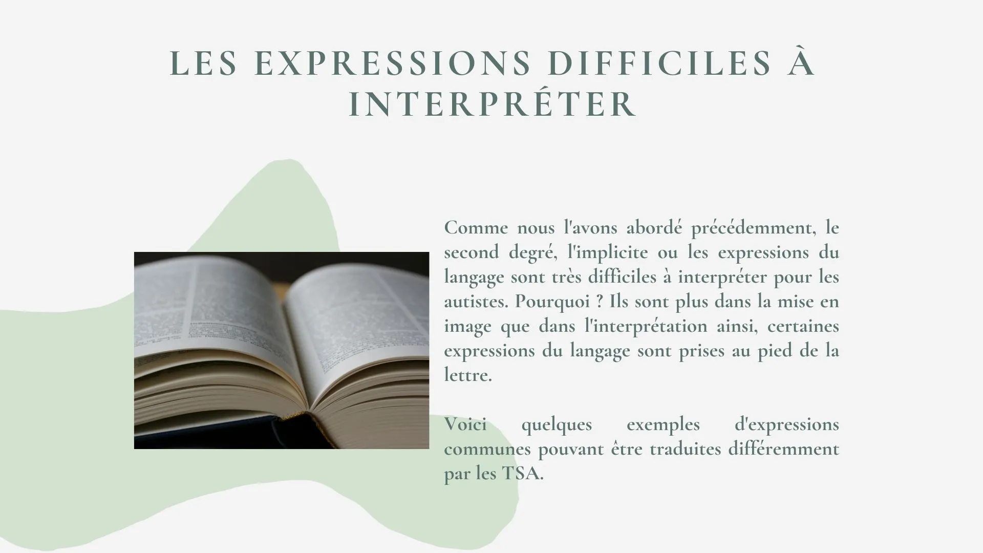 L'autisme et le langage