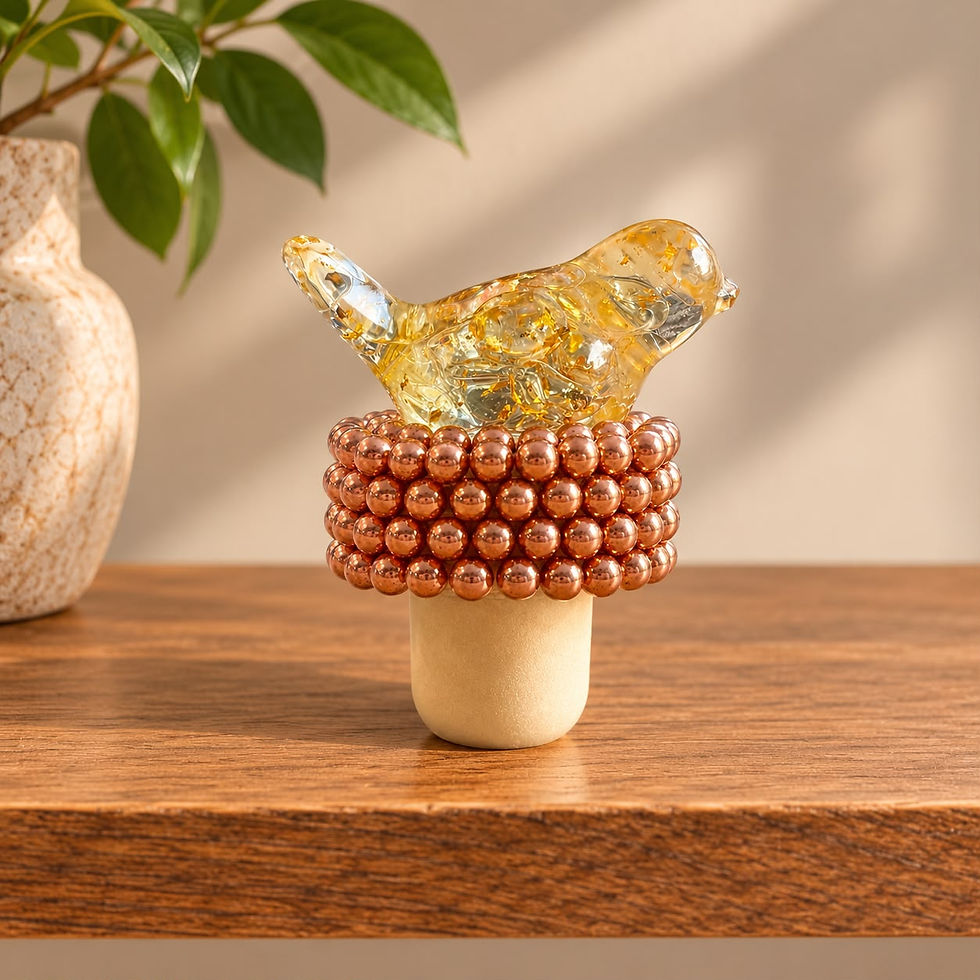Thumbnail: Beaded Bird Bottle Stop