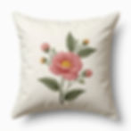 Embroidered Bloom Cushion