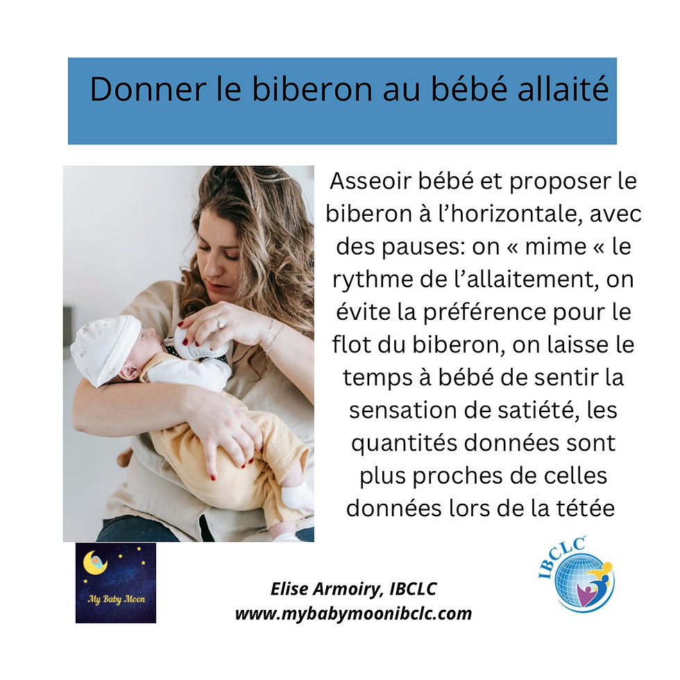 maman donne le biberon , tetxte explicatif sur la méthode