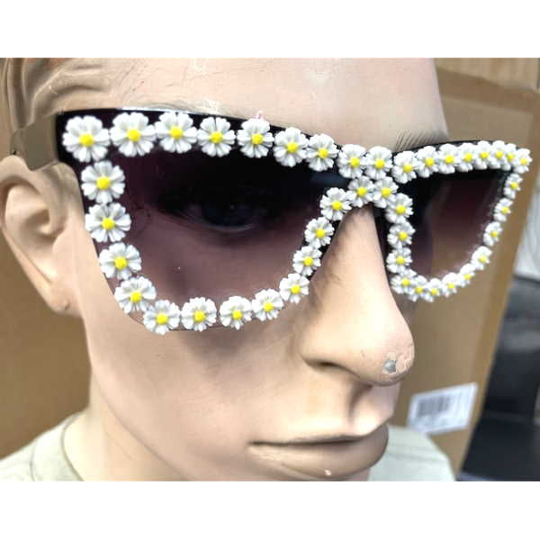 Thumbnail: FLOWER LINED COLOR SUNGLASSES HIP SHAPE