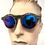 Thumbnail: FLIP UP WOOD GRAIN ROUND LENSES SUNGLASSES