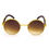 Thumbnail: GOLD FRAMES ROUND LENS, WOOD ARMS  FUNKY SUNGLASSES