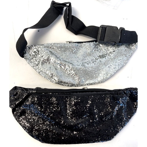 Thumbnail: GLITTER FANNY PACKS, 2 ZIPPERS