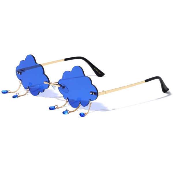 Thumbnail: Cloud Bead Rimless Color Lens Wholesale Sunglasses