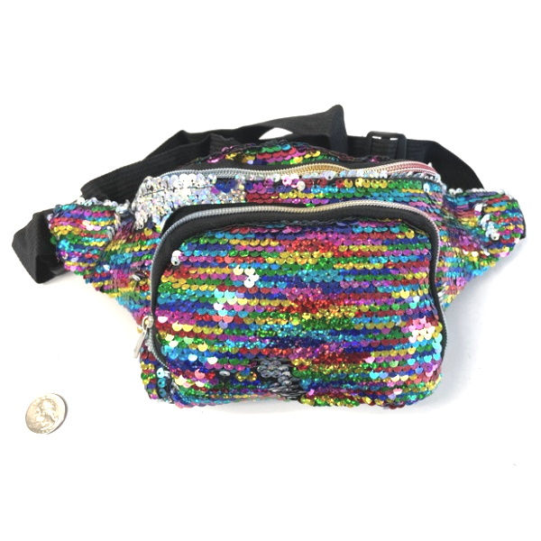 Thumbnail: MULTICOLOR/SILVER SEQUINS, CHANGE COLORS(MERMAID) FANNY PACK