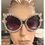 Thumbnail: BUTTERFLY SHAPE RHINESTONED LINED ASSORTED COLOR SUNGLASSES