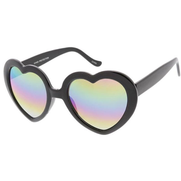 Thumbnail: HEART SHAPE FRAMES, RAINBOW MIRROR LENS