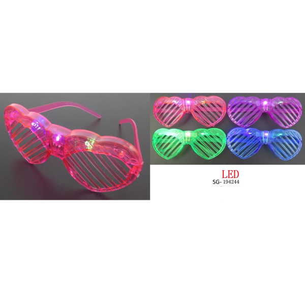 Thumbnail: LED HEART SHAPE SUNGLASSES, 3 functions
