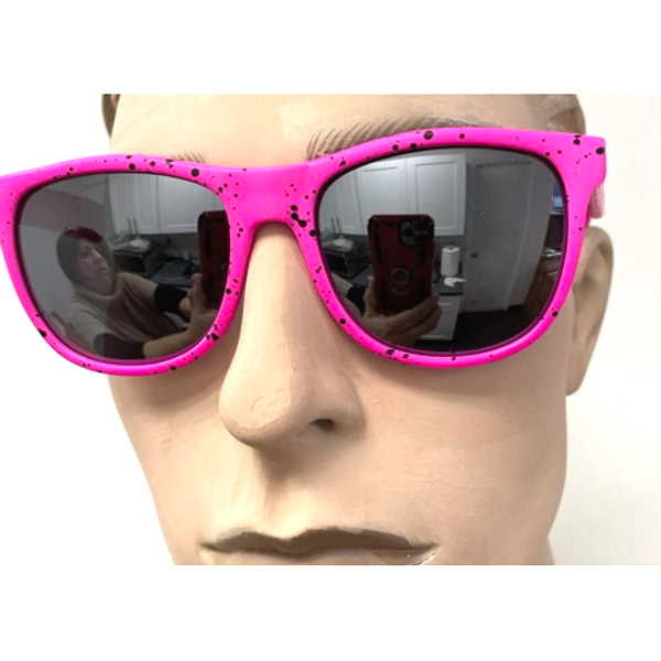 Thumbnail: PINK WITH BLACK SPECS MIRRO LENS SUNGLASSES