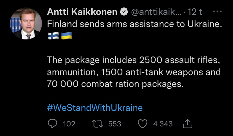 Finnish support for Ukraine