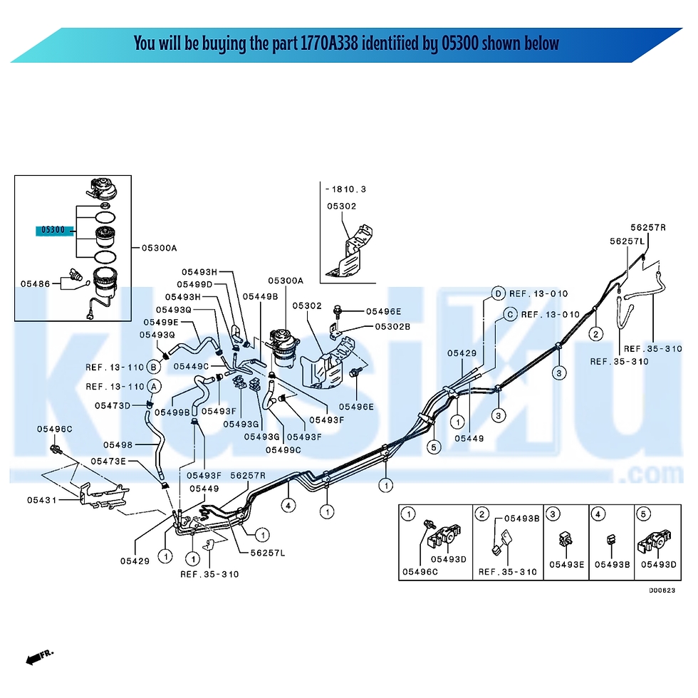 Thumbnail: Mitsubishi L200 Triton Fuel Filter 1770A338 OEM Replacement