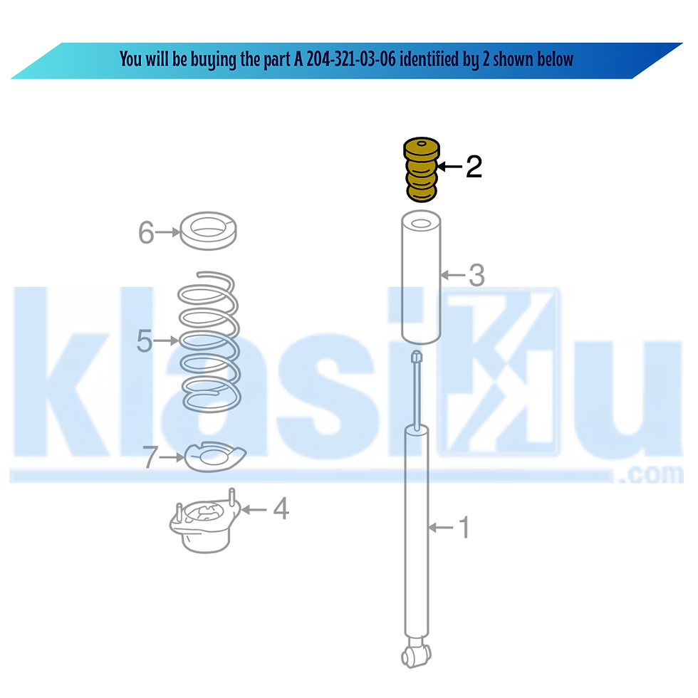 Thumbnail: Premium Shock Absorber Stop Rubber for Mercedes-Benz C300 2008-2011 OEM Quality