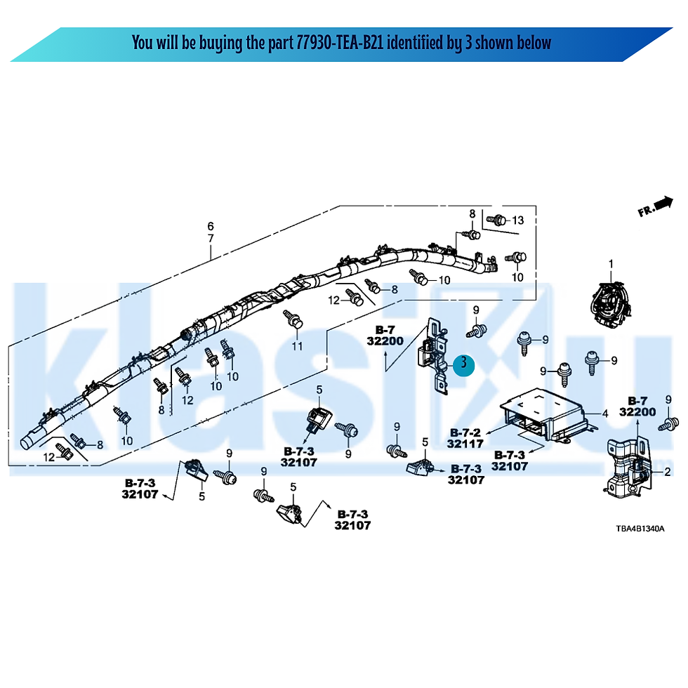 Thumbnail: Genuine Honda Civic Front Left Crash Impact Sensor 77930-TEA-B21