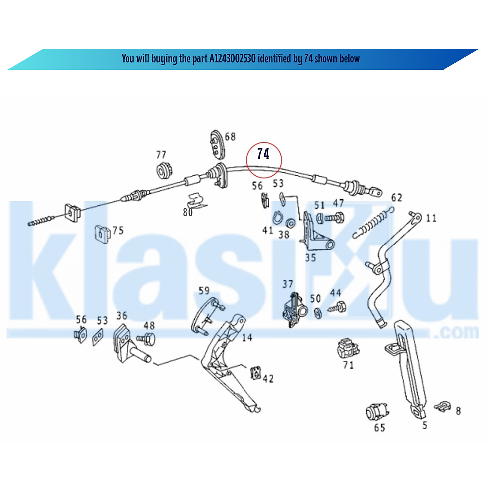 Thumbnail: Mercedes-Benz W124 Throttle Cable