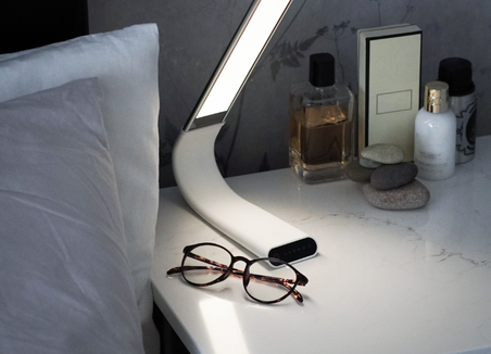 Ocushield Blue Light Blocking Technology  Lamp displayed