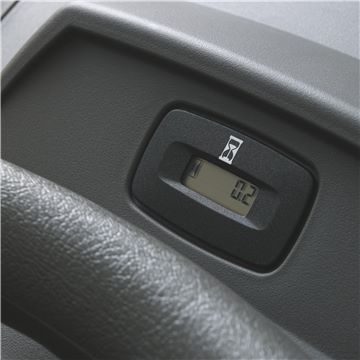 Hour meter with service minder