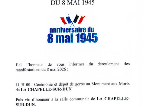 Commémoration de l'armistice du 8 mai 1945 