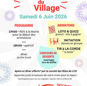 Fête du village le samedi 6 juin 