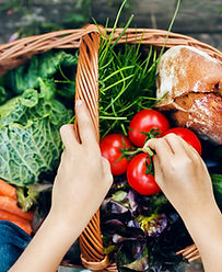 Panier de produits frais