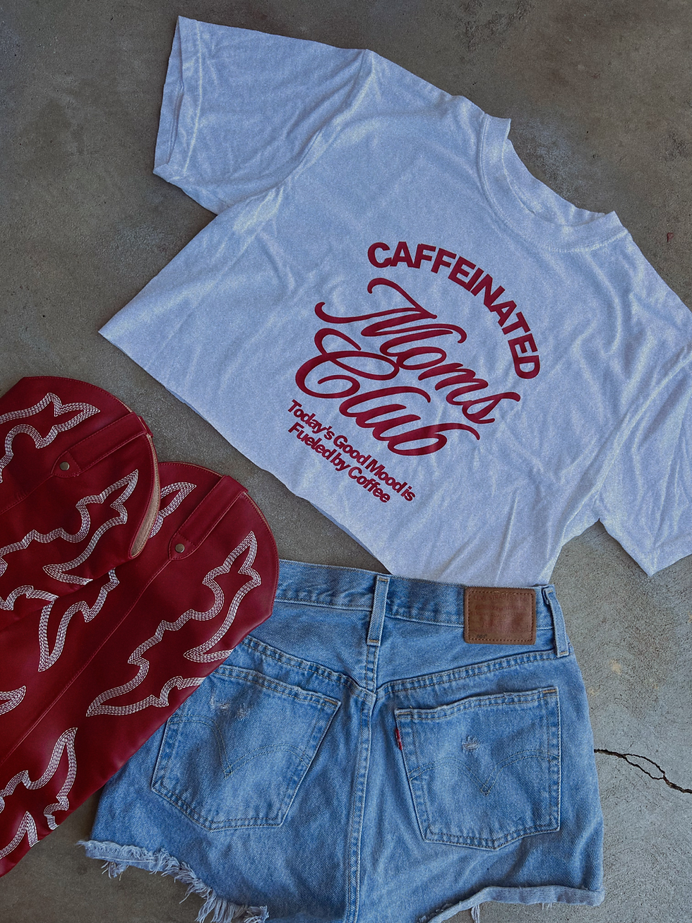 Thumbnail: CAFFEINATED MOMS CLUB TEE