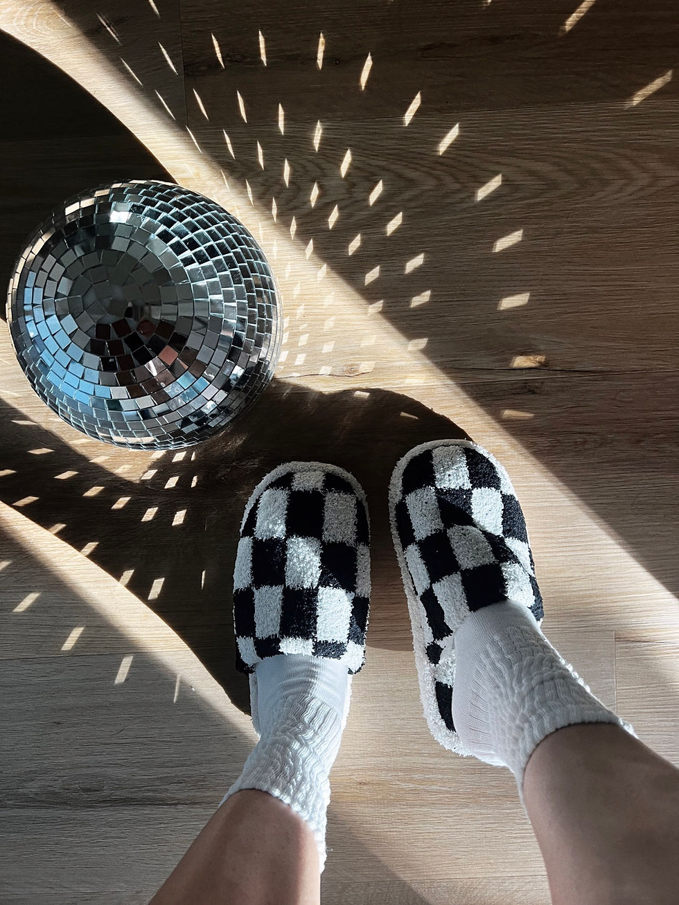 Thumbnail: CHECKED OUT SLIPPERS