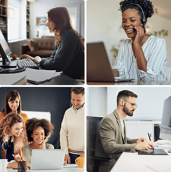 Several people enjoying an online expert session